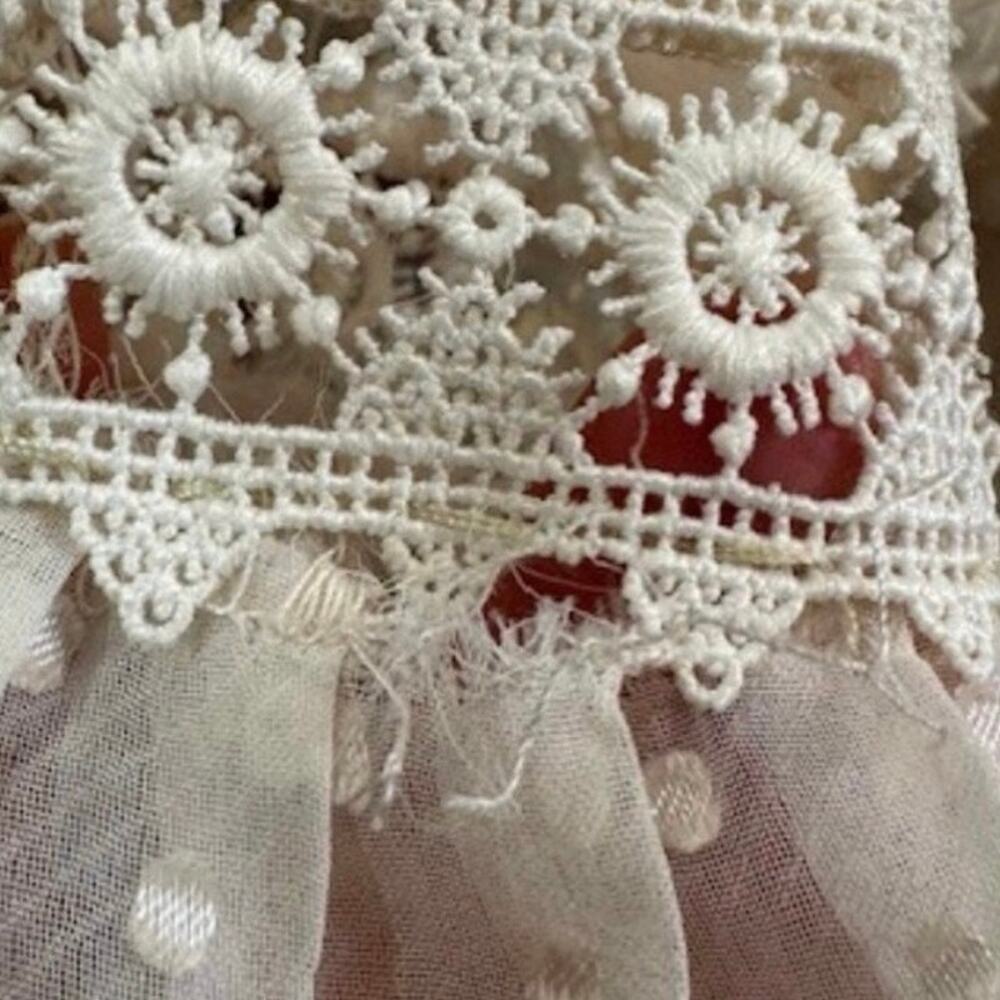 Zimmermann Lace Dress Long Sleeve High Low Skirt Off White Size 1 Medium 6 - Picture 10 of 11